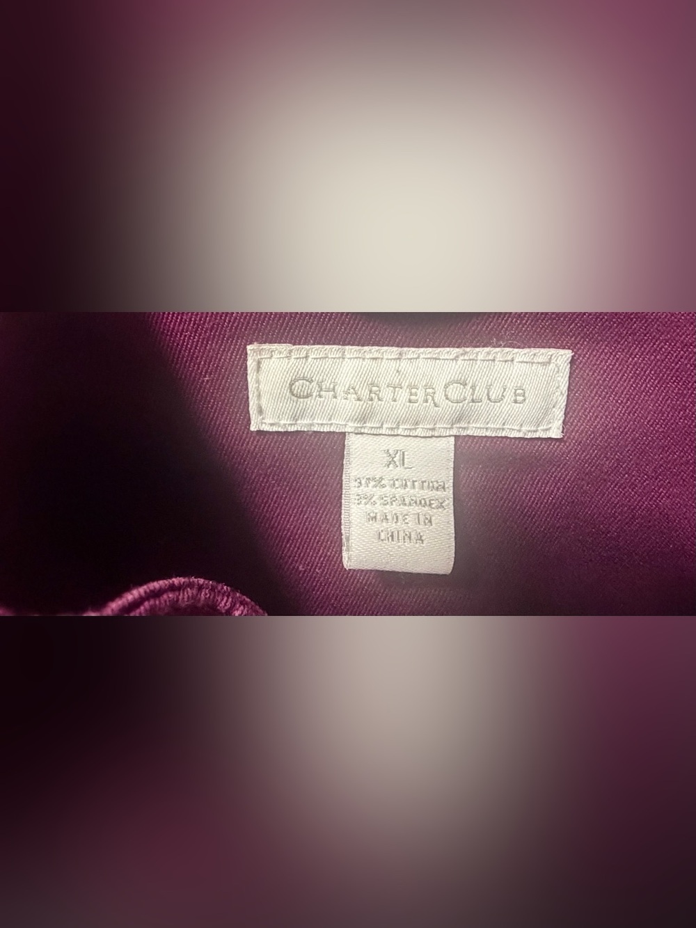 Charter Club Plum Button-Front Utility Jacket - Size XL - Picture 4 of 4